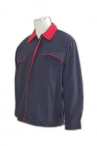 D049 量身訂造員工外套  雙胸袋 訂購工業制服 設計工程制服  製衣工業中心